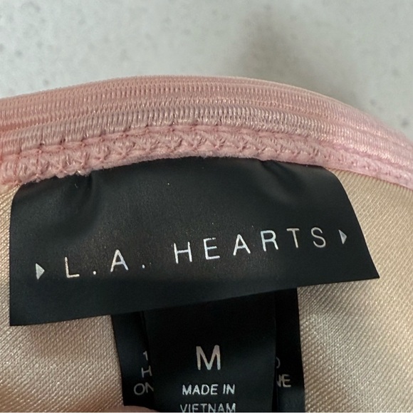 Strappy Pink Bikini Set from LA Hearts Women’s Size M ribbed bikini - Picture 3 of 6